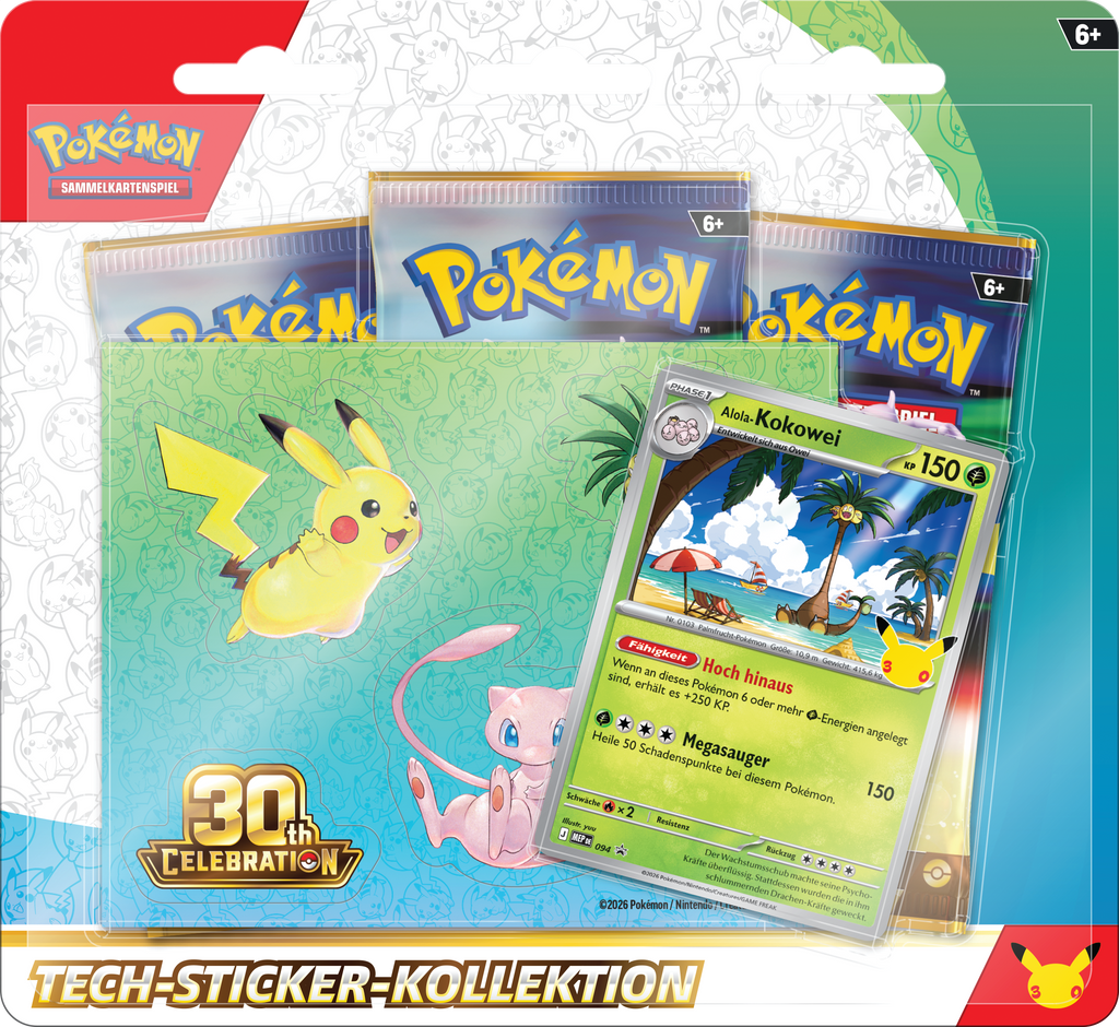 Pokémon 30 Jahre Tech-Sticker-Kollektion (Deutsch)
