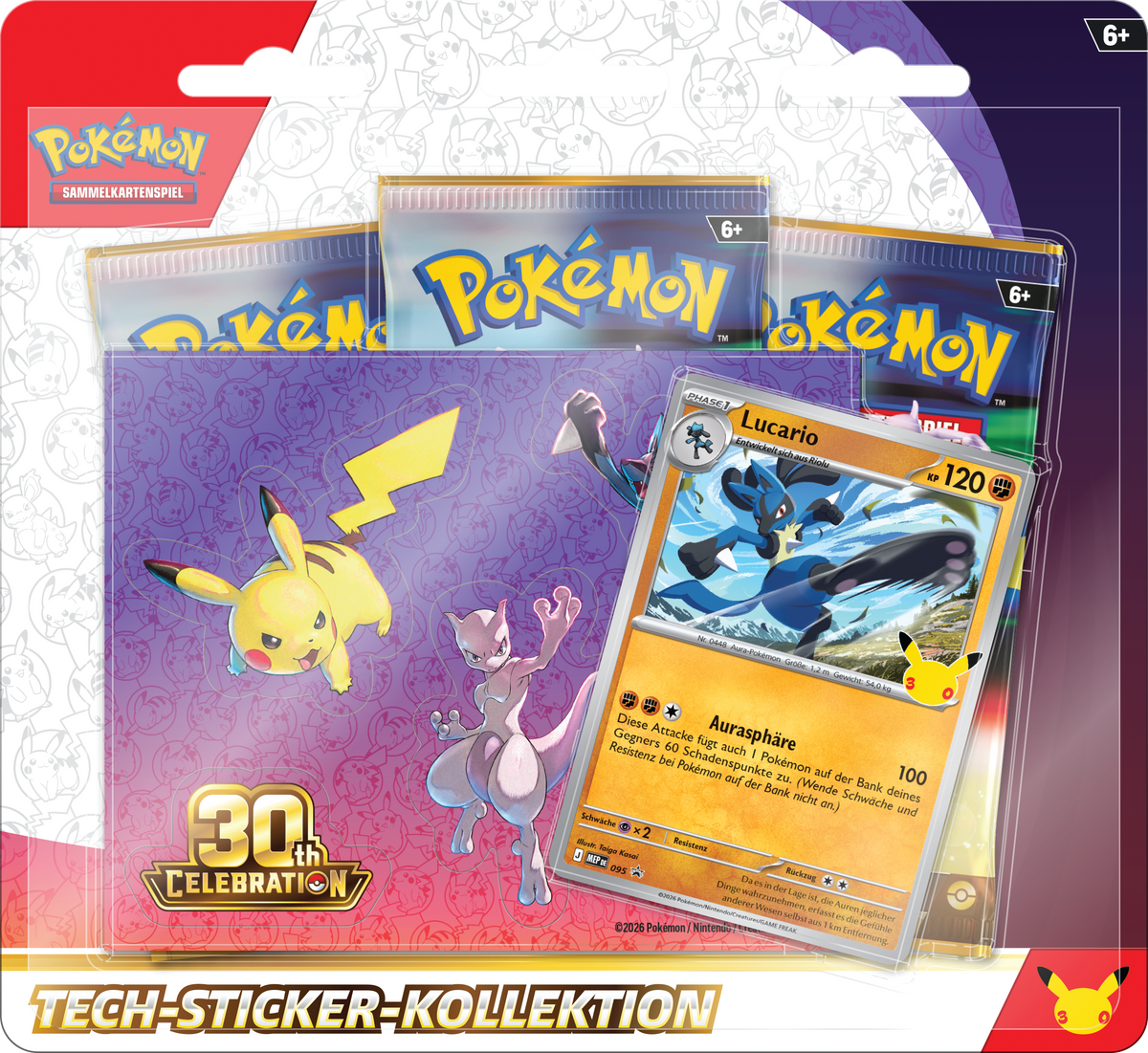 Pokémon 30 Jahre Tech-Sticker-Kollektion (Deutsch)