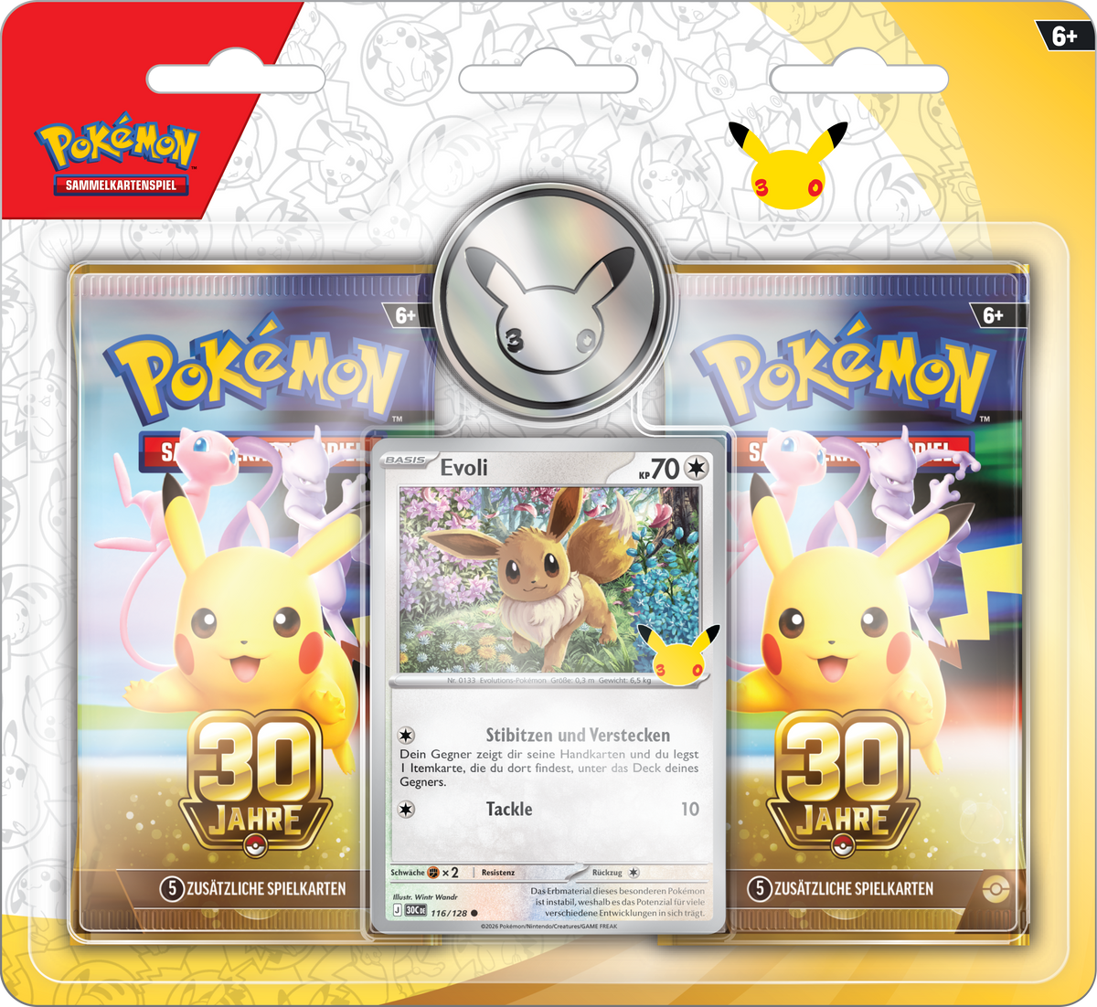 Pokémon 30 Jahre 2er-Pack-Blister Evoli (Deutsch)